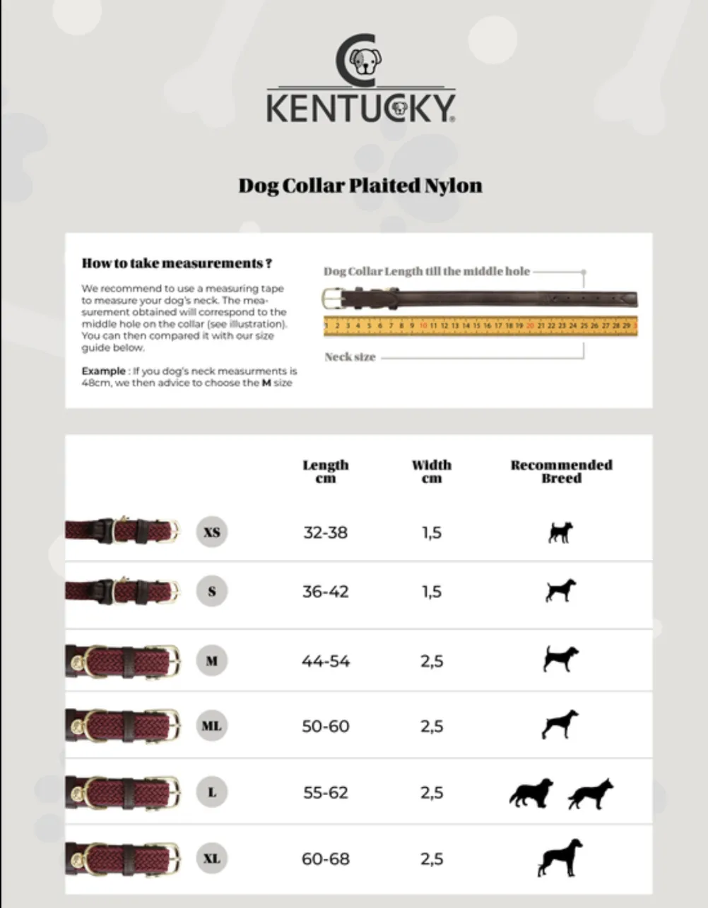 Kentucky Plaited Nylon dog collar