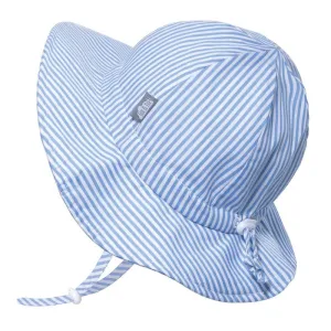 Kids Cotton Floppy Hats - Blue Stripes