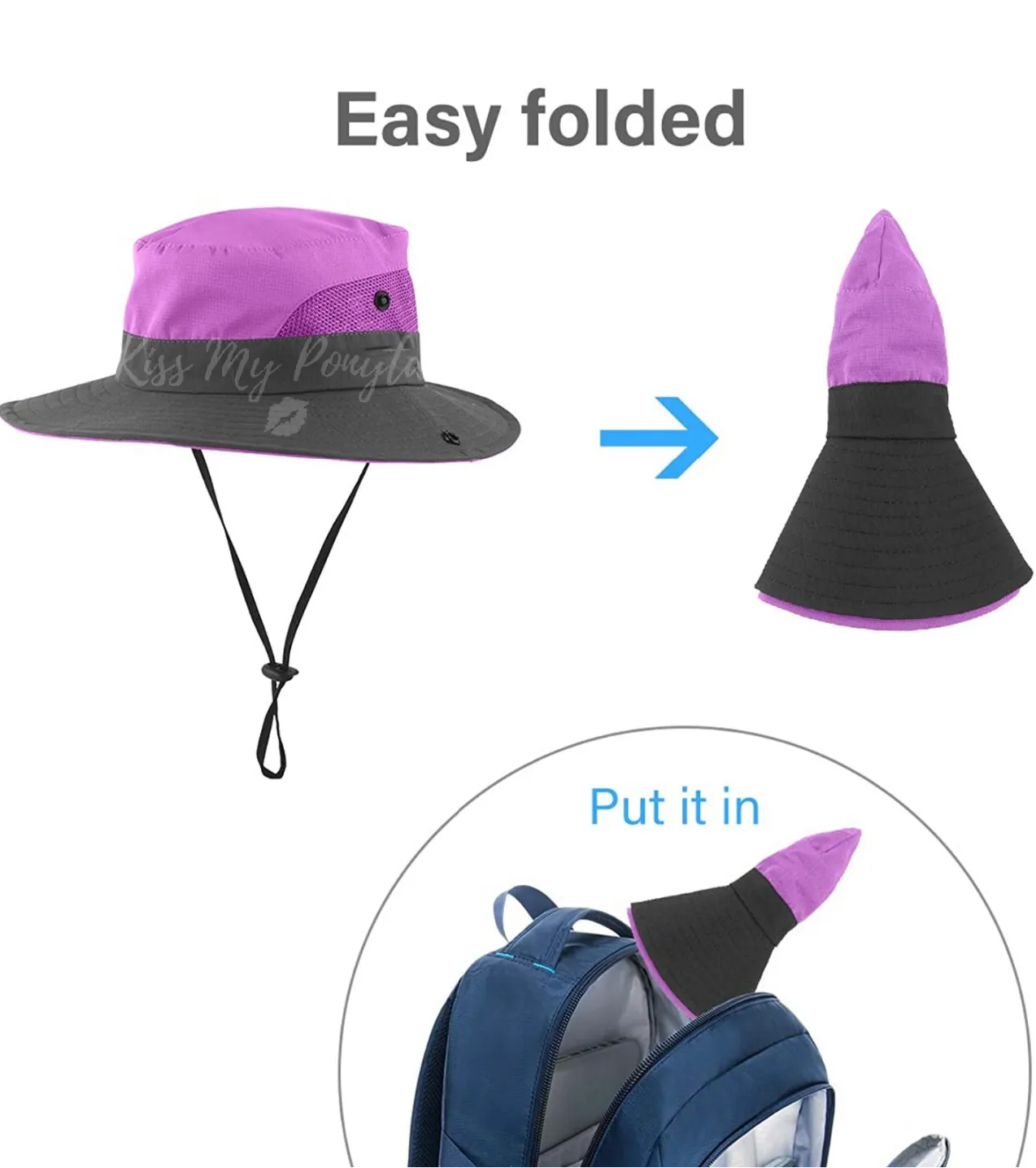 KIDS PURPLE Unisex Wide Brim Hat