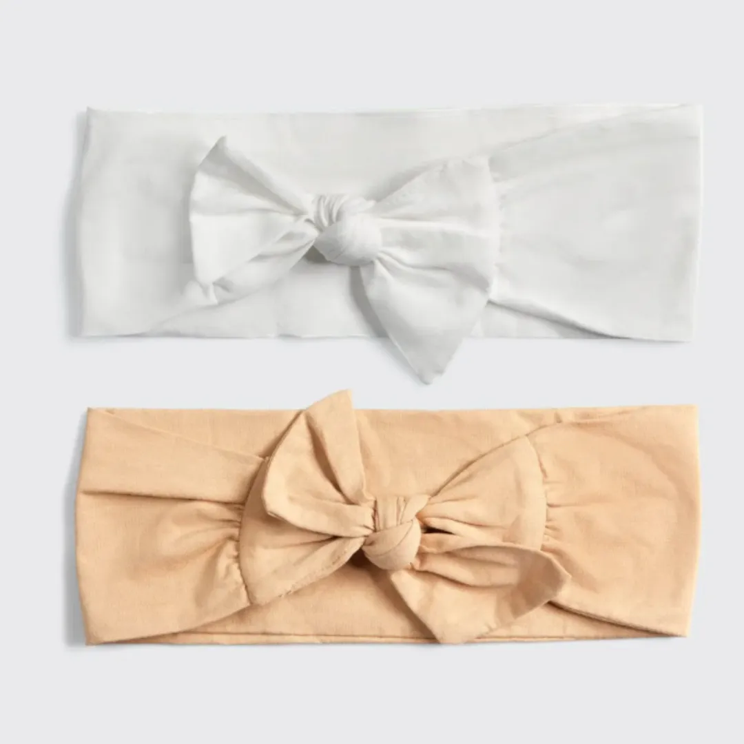 Kitsch Cotton Adjustable Headband 2pc - Sand