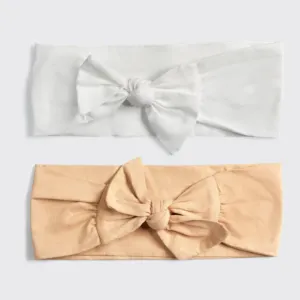 Kitsch Cotton Adjustable Headband 2pc - Sand