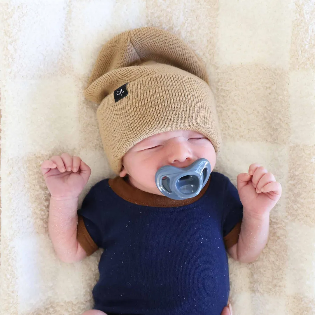 Knit Baby Beanie | Carmel
