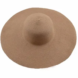 La Capitana khaki Straw Beach Sun Hat