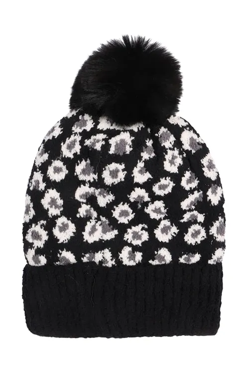LEOPARD DOUBLE BEANIE