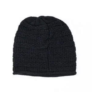 Men Women Knitted Beanie Black Winter Ski