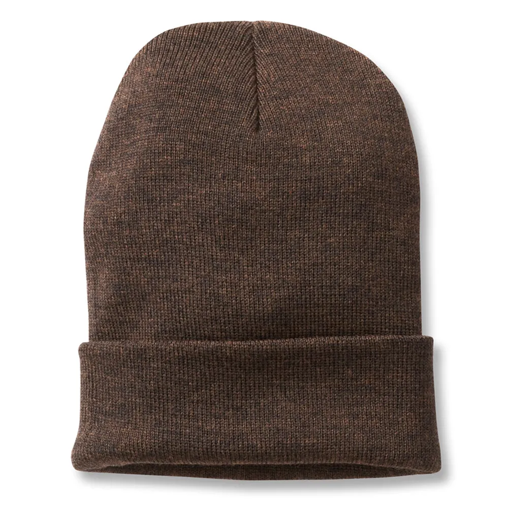 Merino Wool Brown Men's Classic Beanie Hat