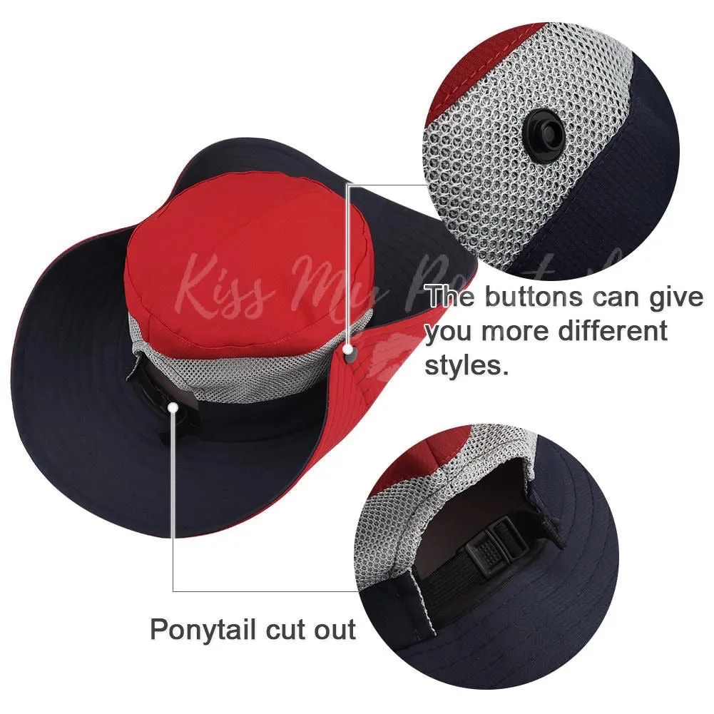 NAVY RED Unisex Wide Brim Hat ($20 CLEARANCE)