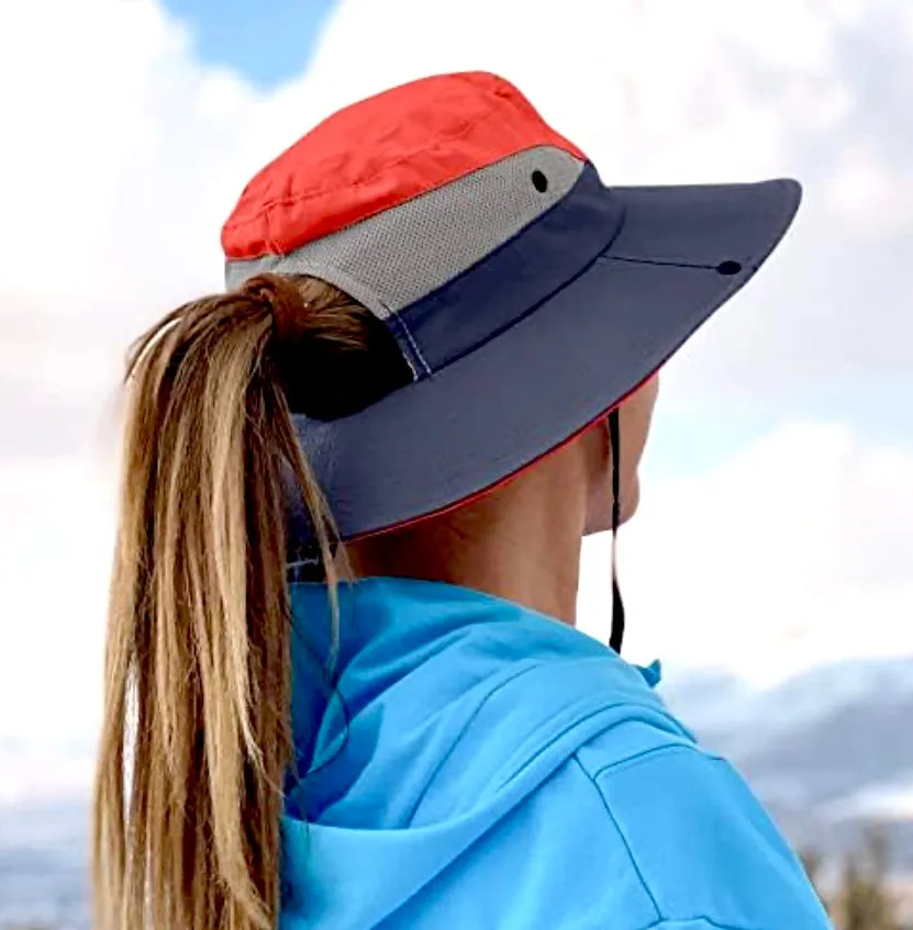 NAVY RED Unisex Wide Brim Hat ($20 CLEARANCE)