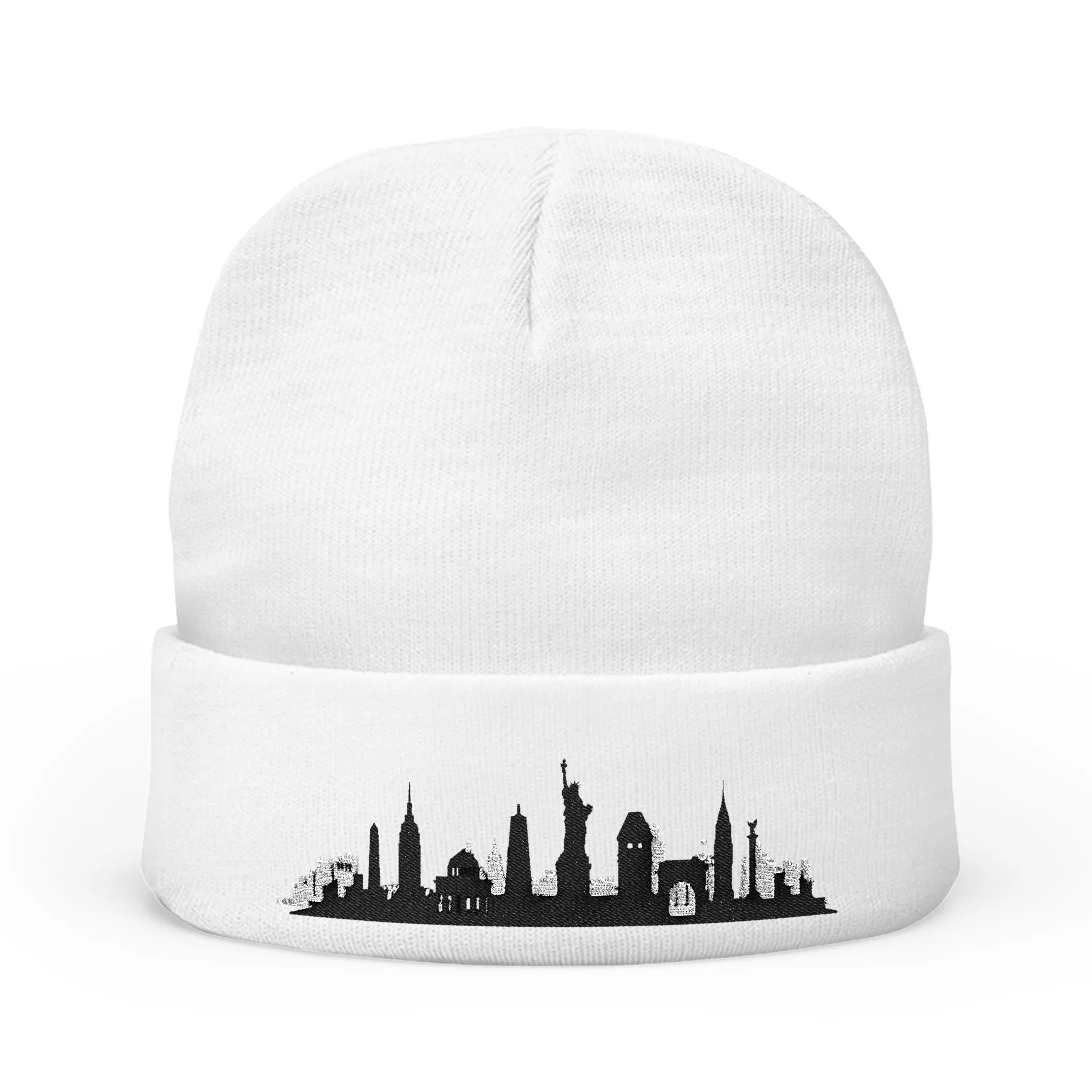 NYC Skyline - Knit Beanie (Embroidery)