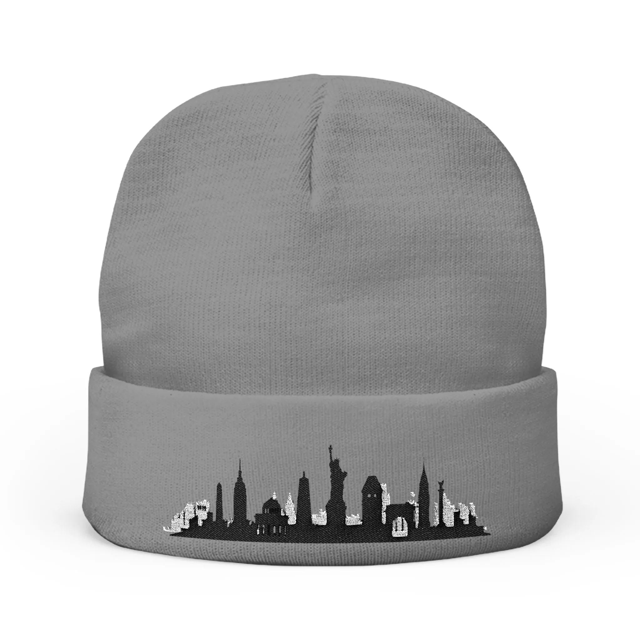 NYC Skyline - Knit Beanie (Embroidery)