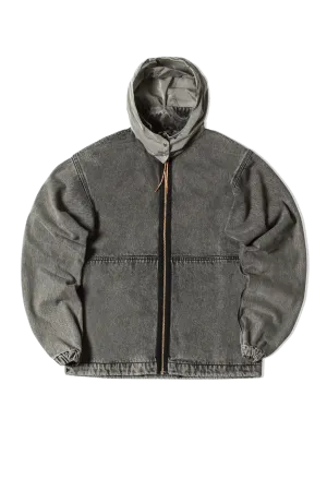 Nylon Hooded Denim Jacket