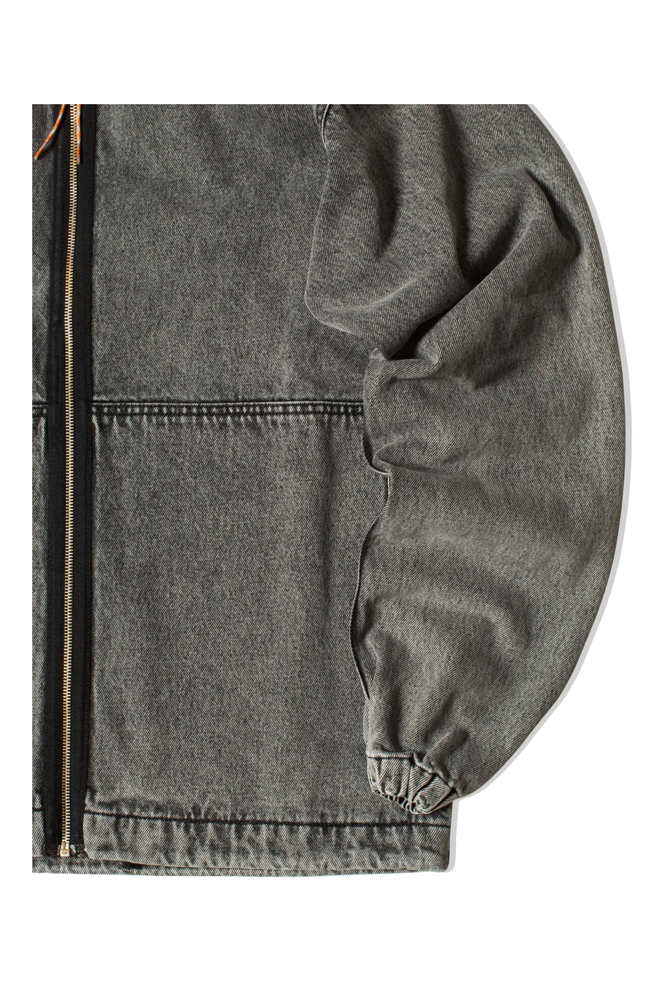 Nylon Hooded Denim Jacket