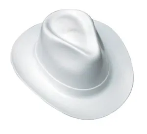 OccuNomix Vulcan Cowboy Hard Hats, Ratchet, White, VCB200-00