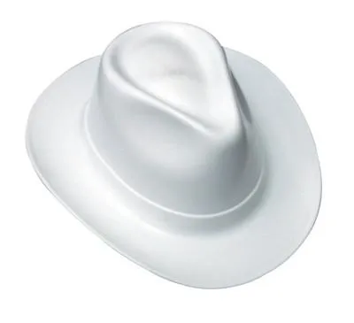 OccuNomix Vulcan Cowboy Hard Hats, Ratchet, White, VCB200-00