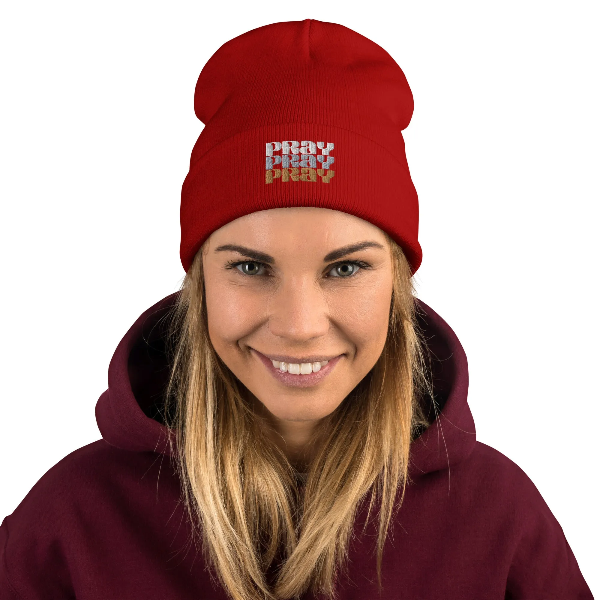 P R A Y - Embroidered Beanie