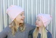 Peggalish Bamboo Cotton Beanie in Blush : Sizes NB to Adult