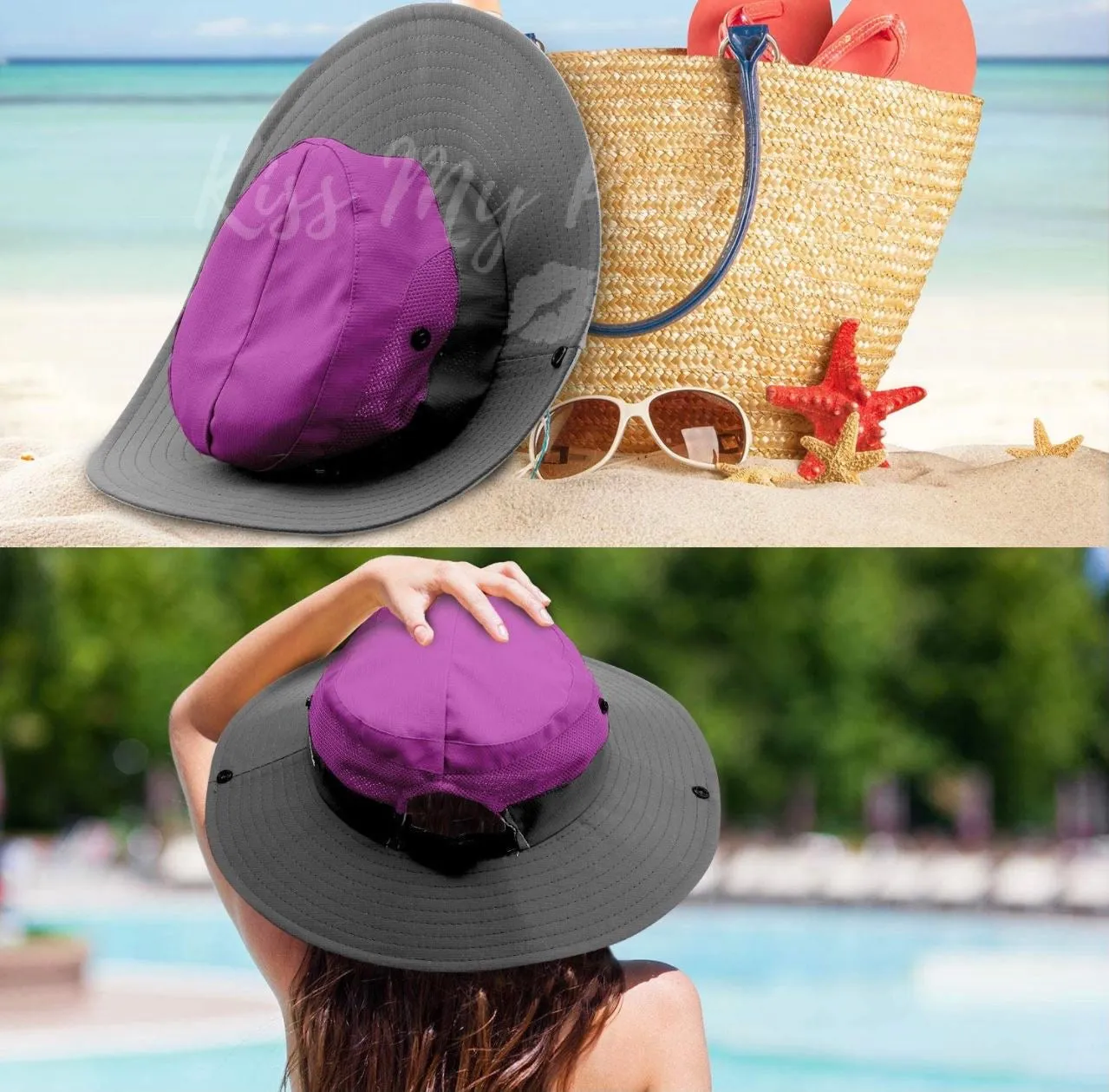 PURPLE Unisex Wide Brim Hat
