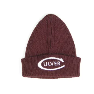 Ribbed Cuffed Beanie - Burgundy