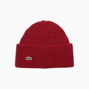 Ribbed Wool Turned Edge Beanie Hat