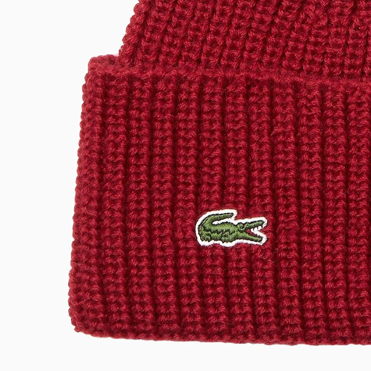Ribbed Wool Turned Edge Beanie Hat