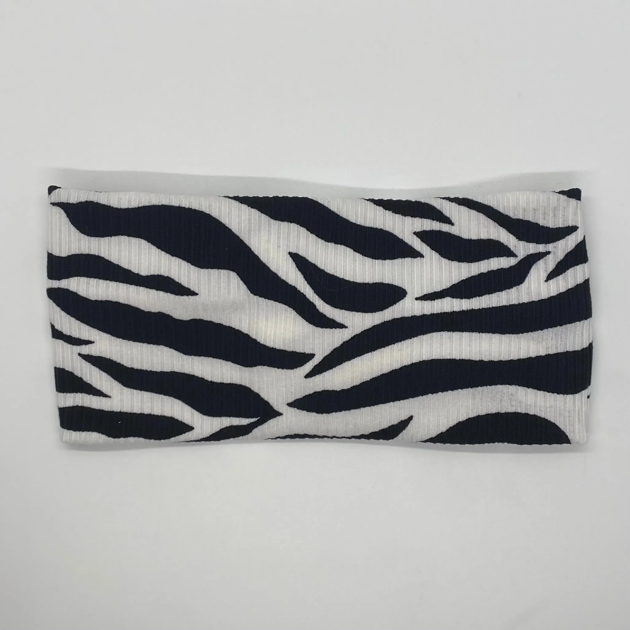 Ribbed Zebra Twist Headband