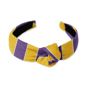 Scholastic Purple/Gold - Knotted Headband
