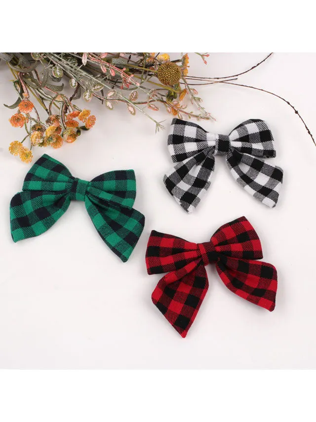 School Cutie Plaid Hair Bow