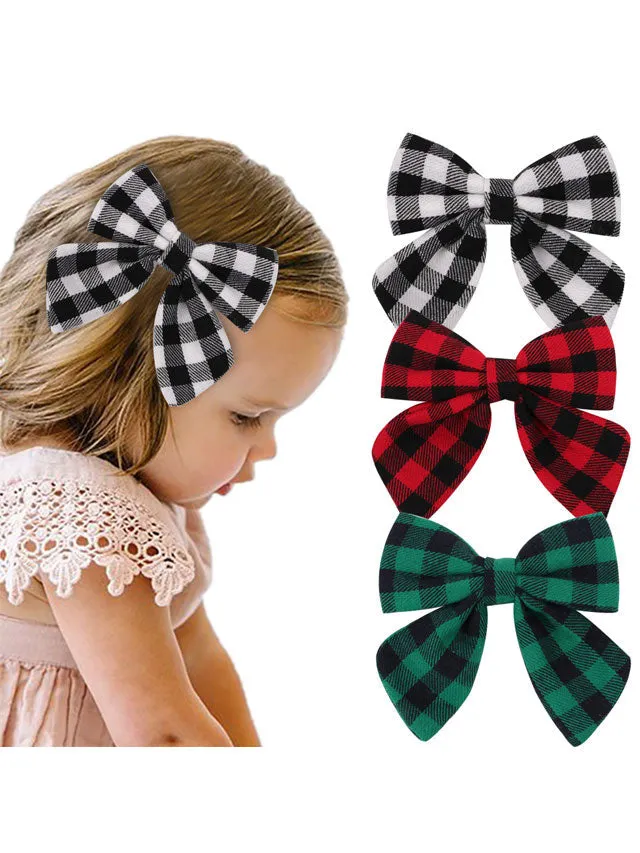 School Cutie Plaid Hair Bow