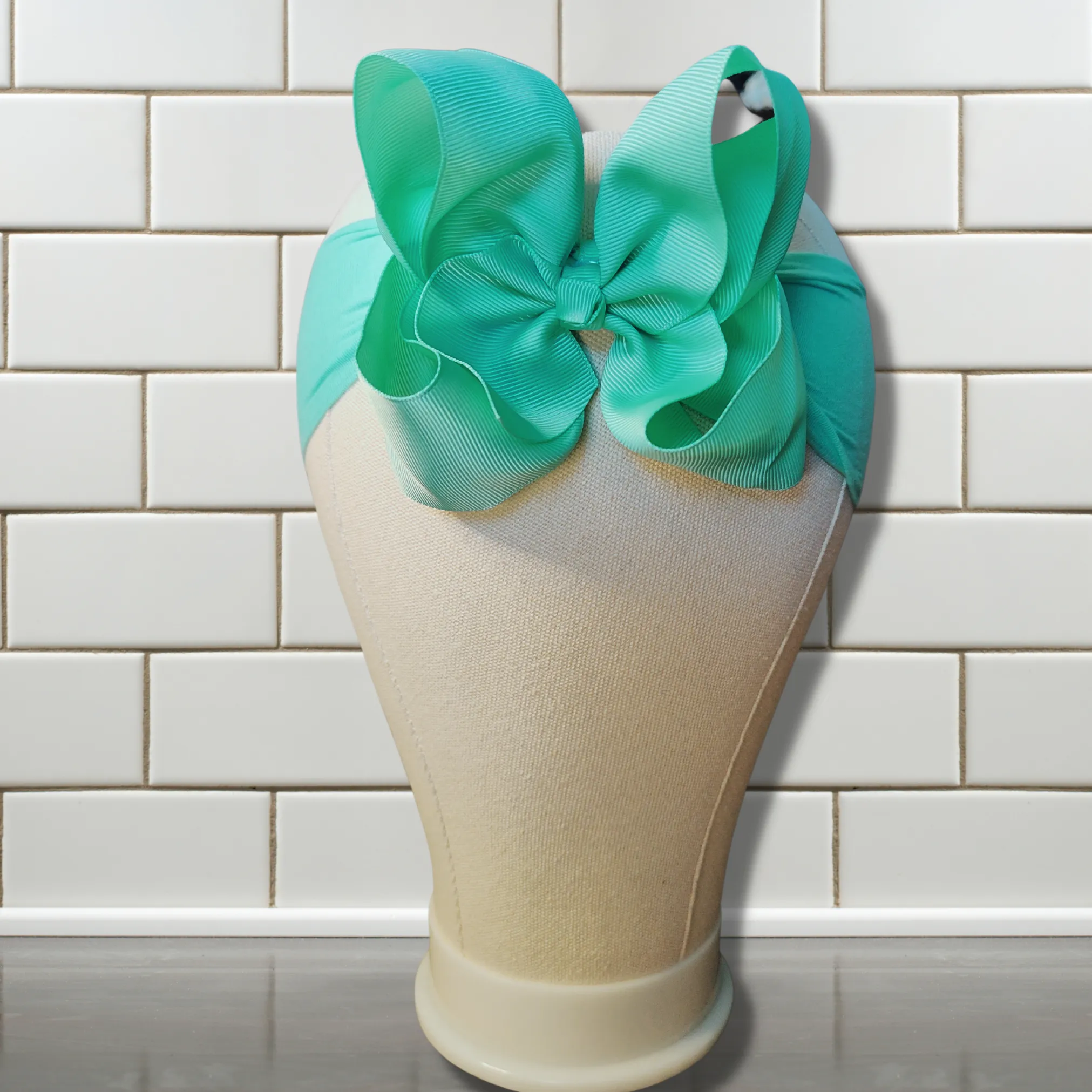Sea Green Turban Bow Headband