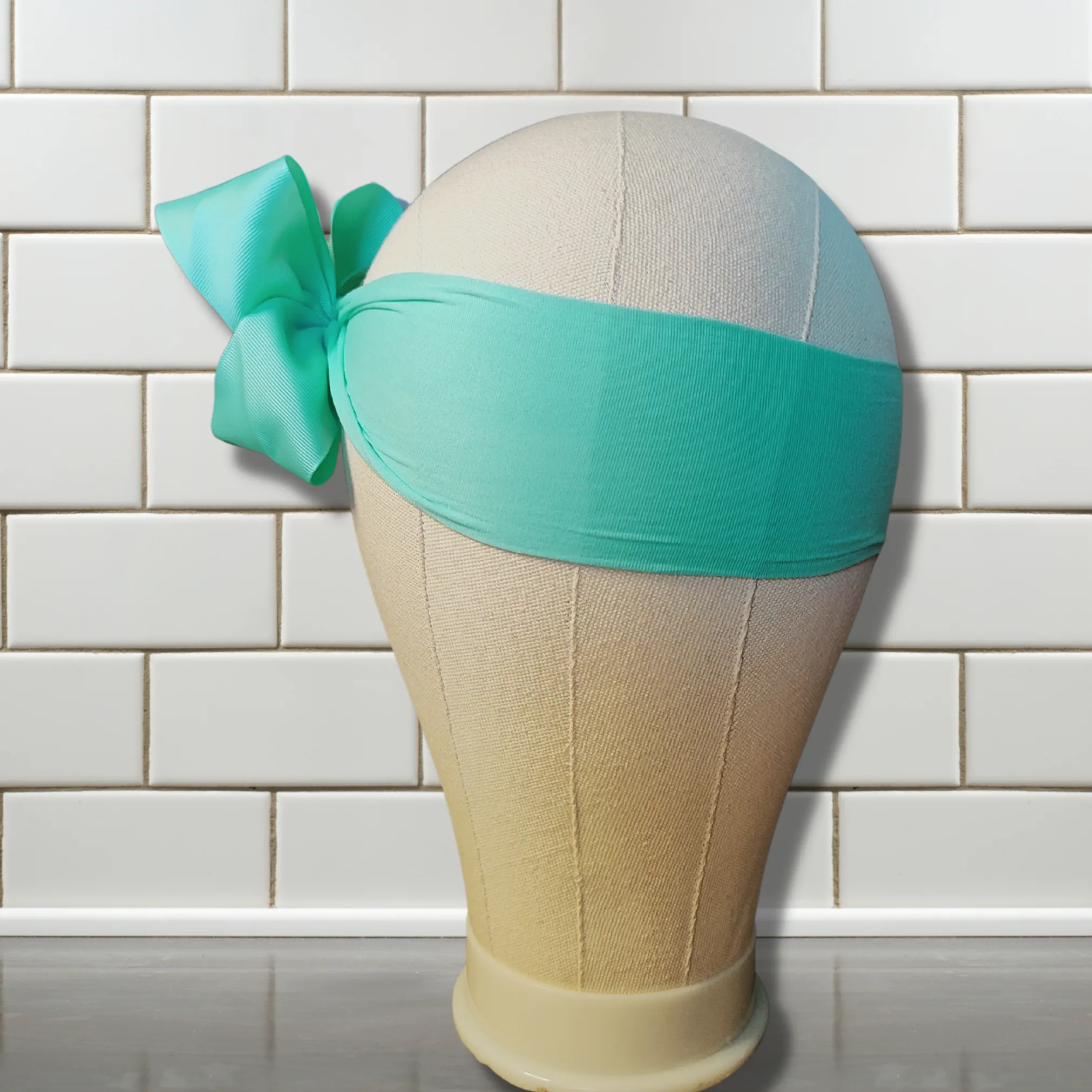 Sea Green Turban Bow Headband