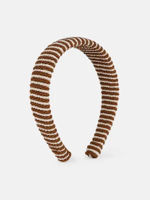 Striped Headband - Brown