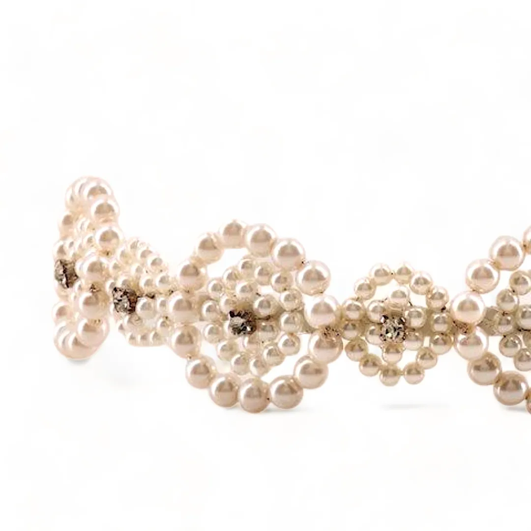 The Agatha Designer Pearl & Diamante Headband for Kids