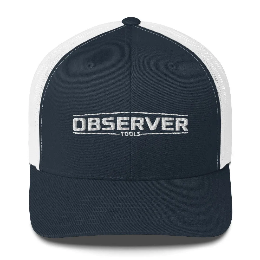 Trucker Cap - White Embroidered Logo