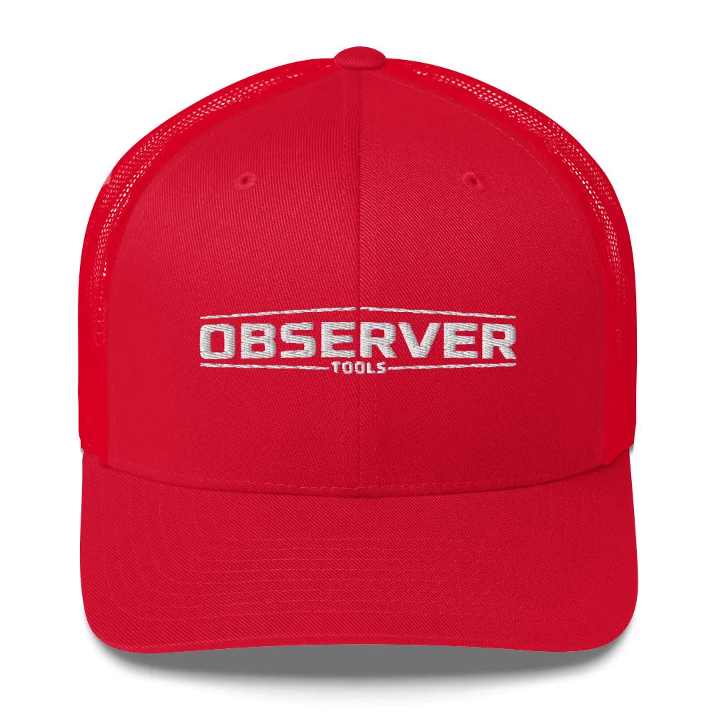 Trucker Cap - White Embroidered Logo
