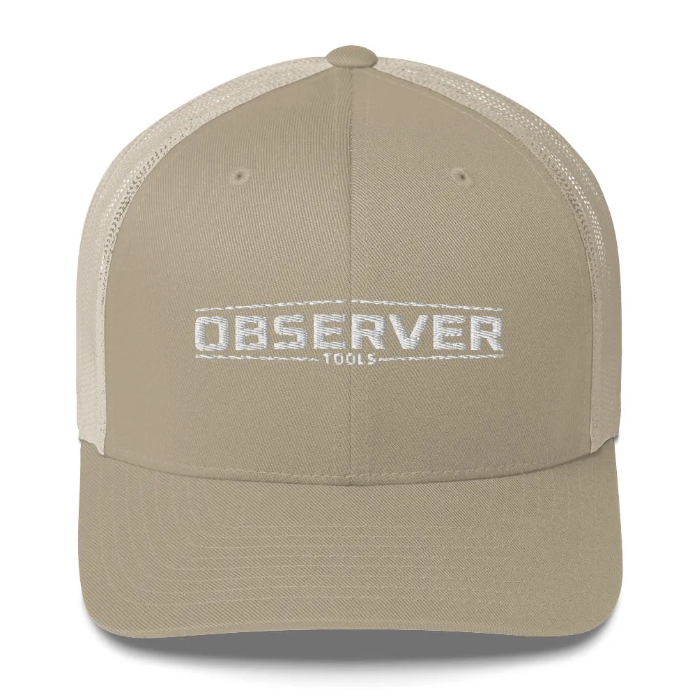 Trucker Cap - White Embroidered Logo