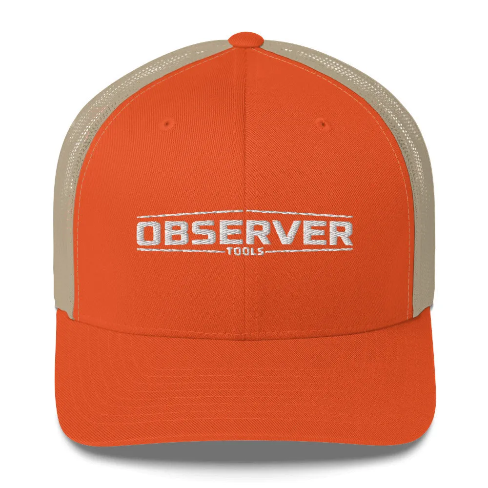 Trucker Cap - White Embroidered Logo