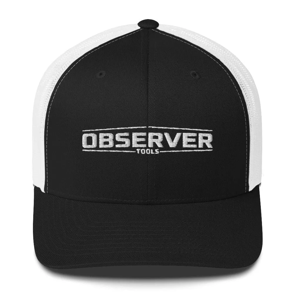 Trucker Cap - White Embroidered Logo