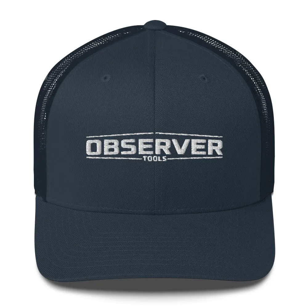 Trucker Cap - White Embroidered Logo