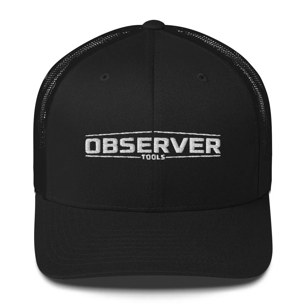 Trucker Cap - White Embroidered Logo