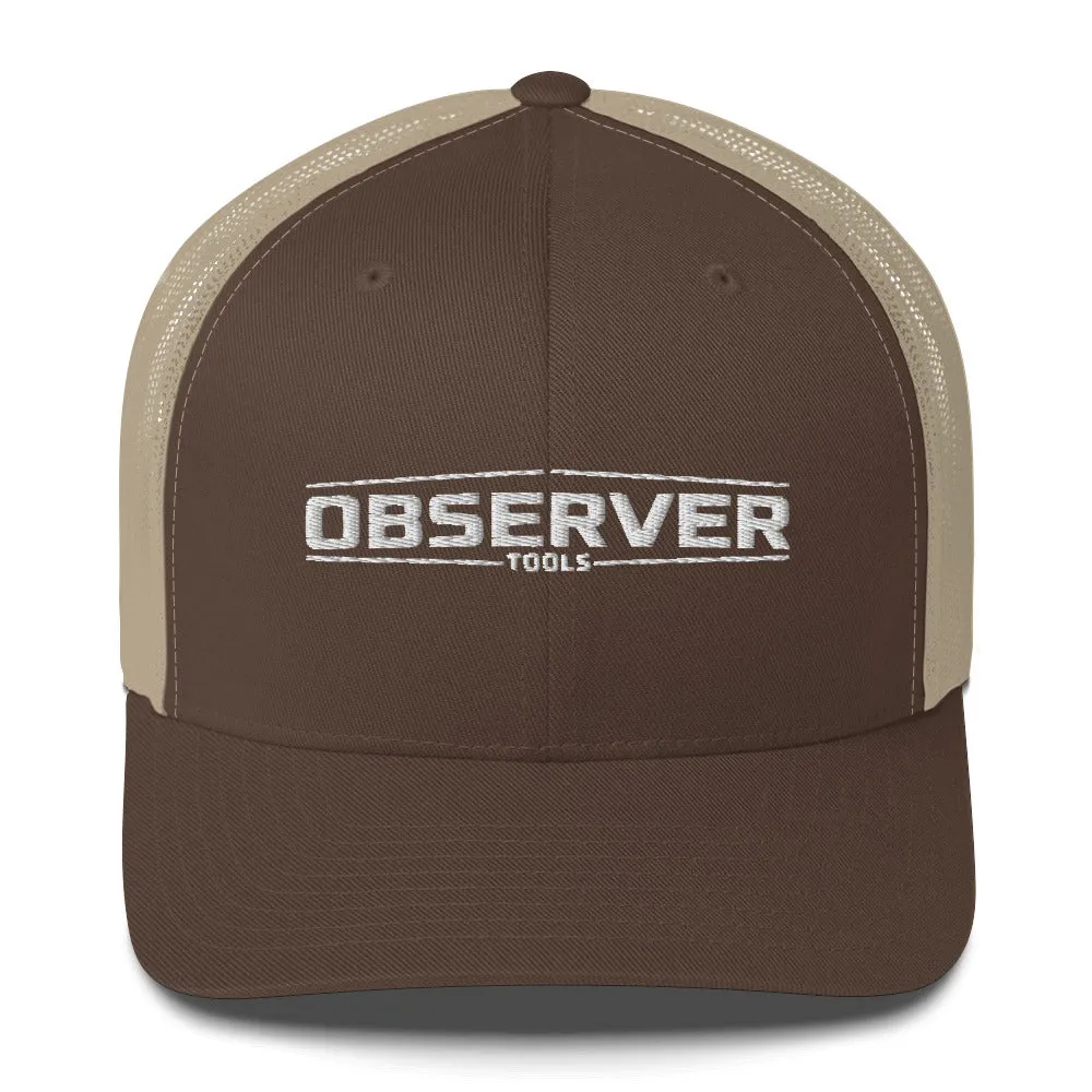 Trucker Cap - White Embroidered Logo