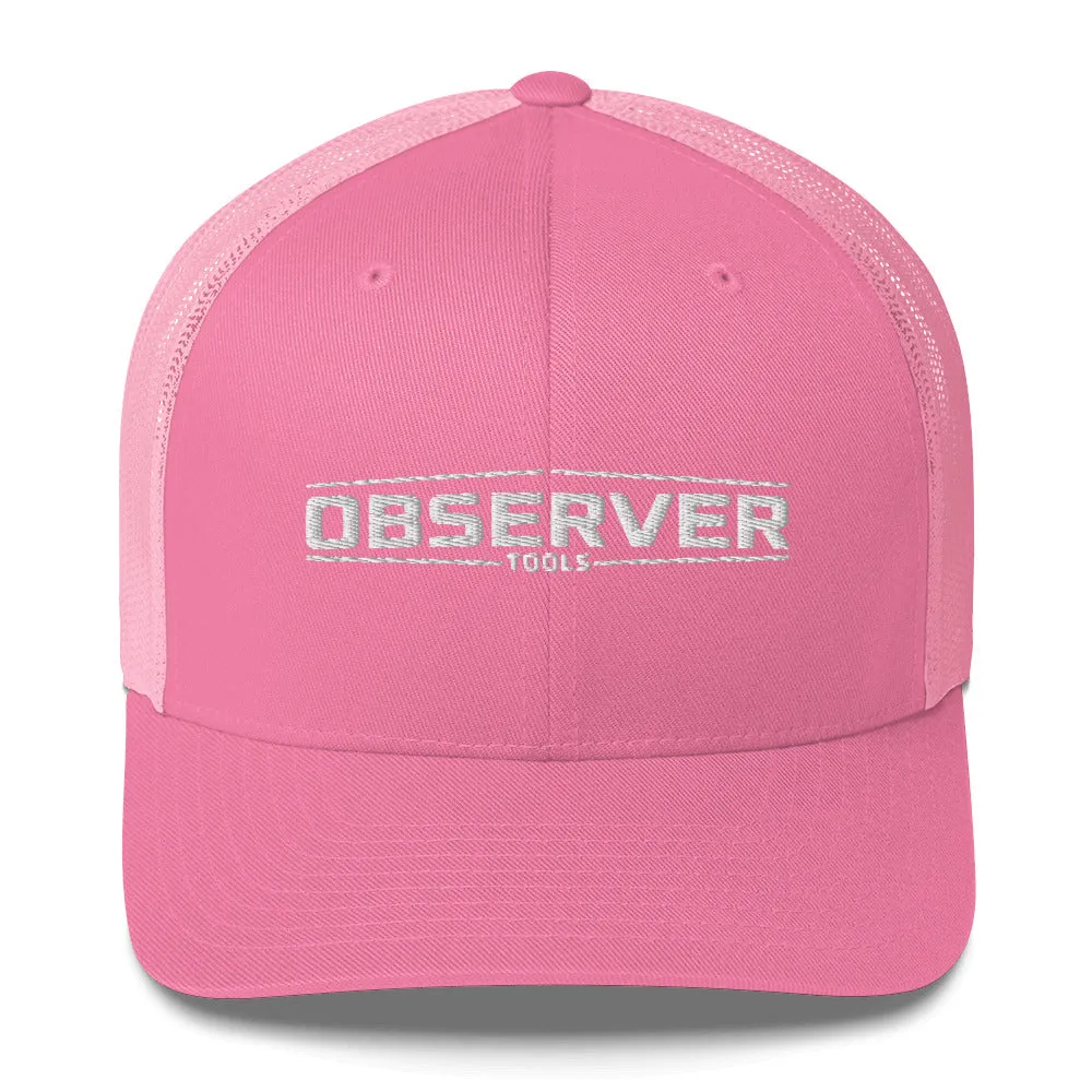 Trucker Cap - White Embroidered Logo