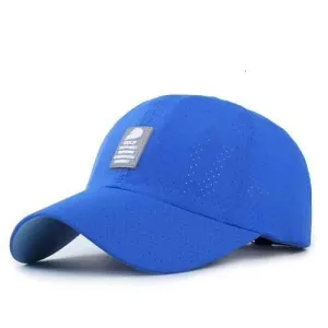 Unisex Men Women Polyester Quick Dry Hole Baseball Cap Breathable Adjustable Outdoor Sport Hats