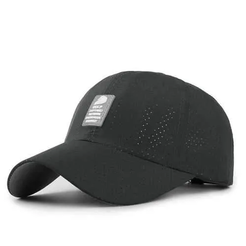 Unisex Men Women Polyester Quick Dry Hole Baseball Cap Breathable Adjustable Outdoor Sport Hats