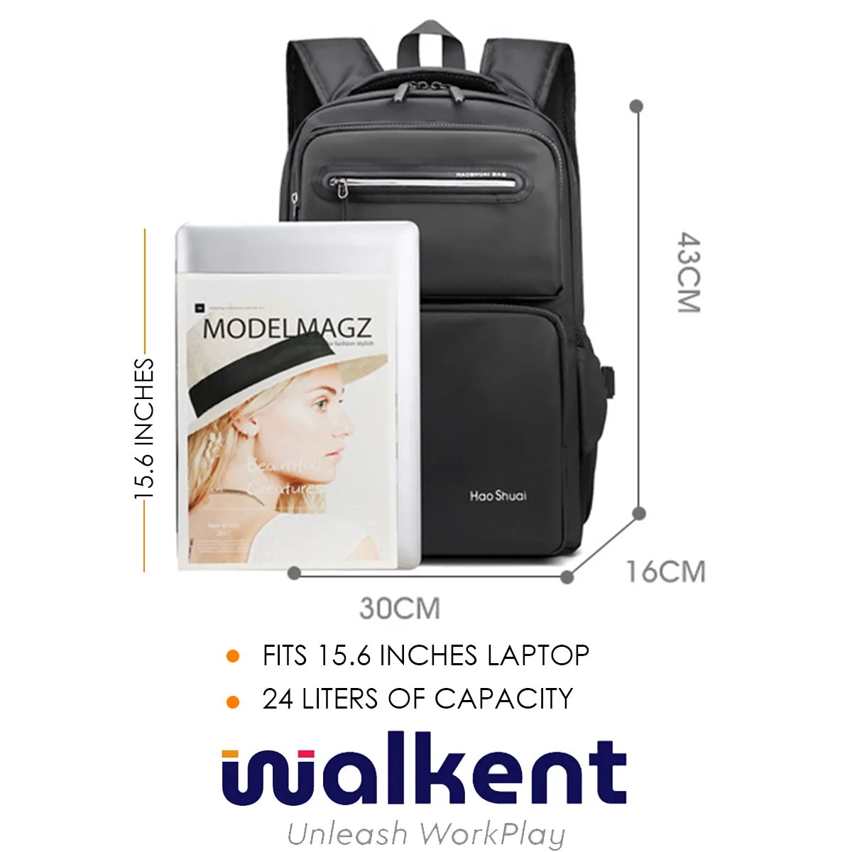 WALKENT 15.6" Laptop Bag - Model Glam