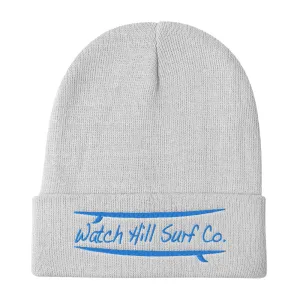 Watch Hill Surf Co. 'Parallel Boards' Embroidered Beanie (Blue)