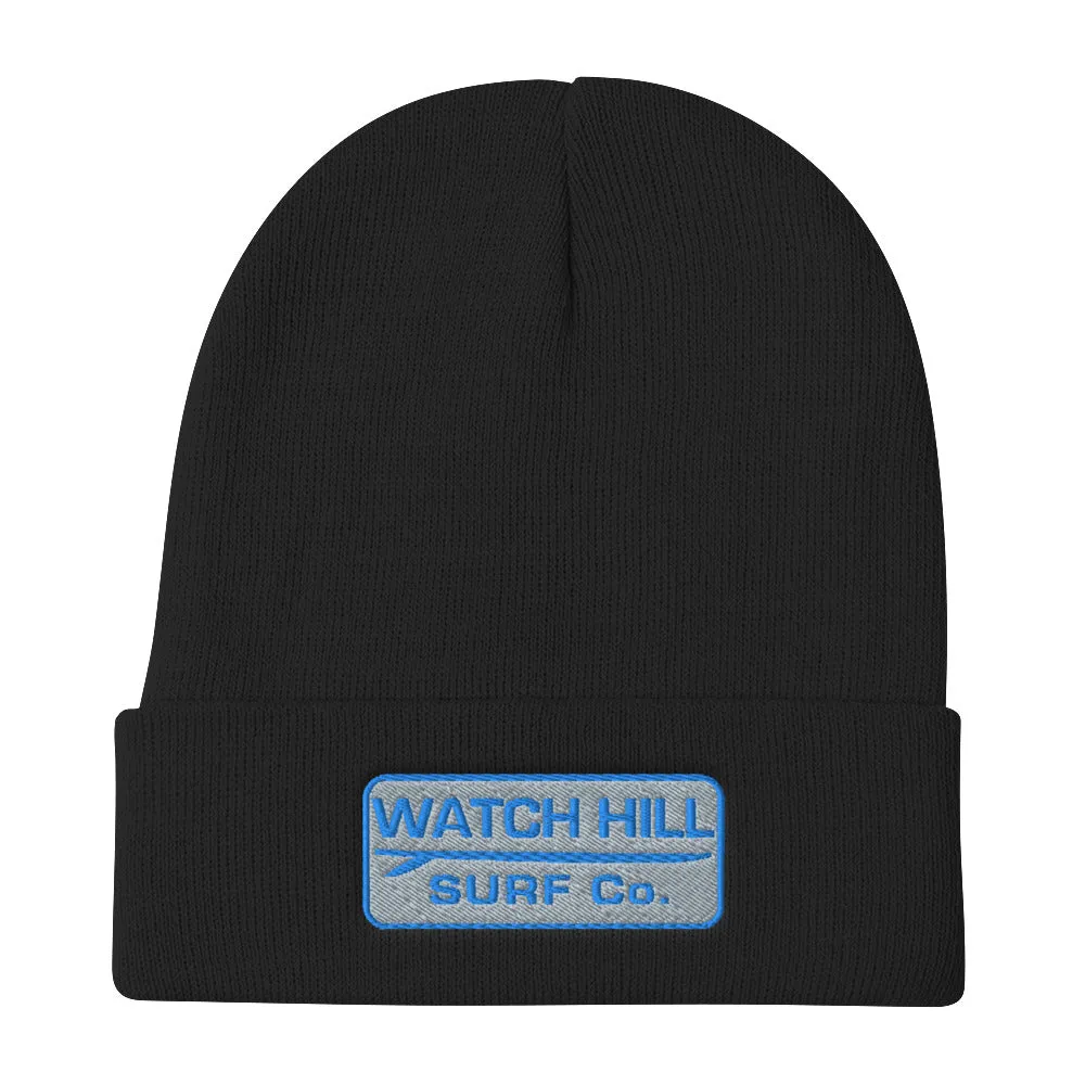 Watch Hill Surf Co. 'Patch Logo' Embroidered Beanie (Blue)