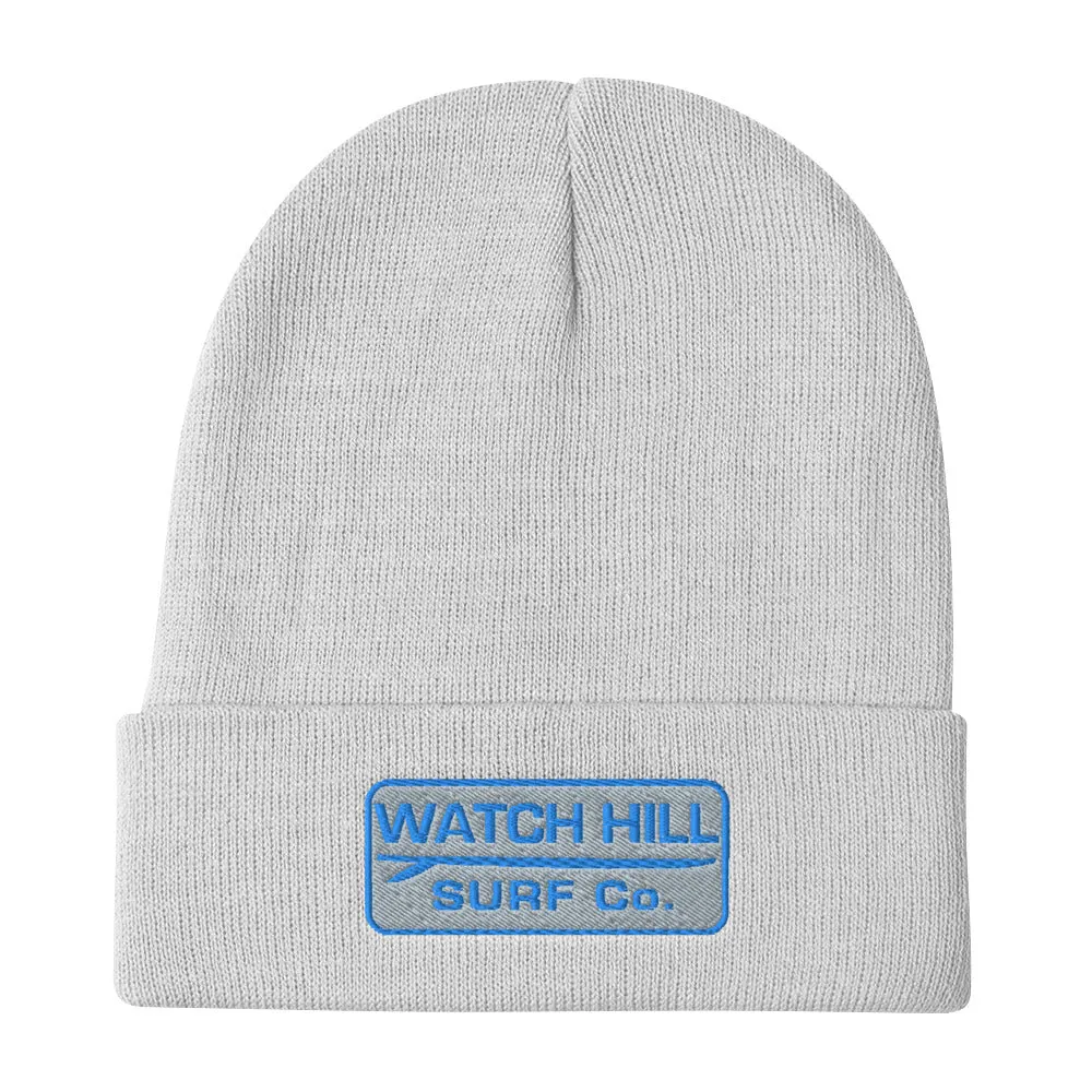 Watch Hill Surf Co. 'Patch Logo' Embroidered Beanie (Blue)