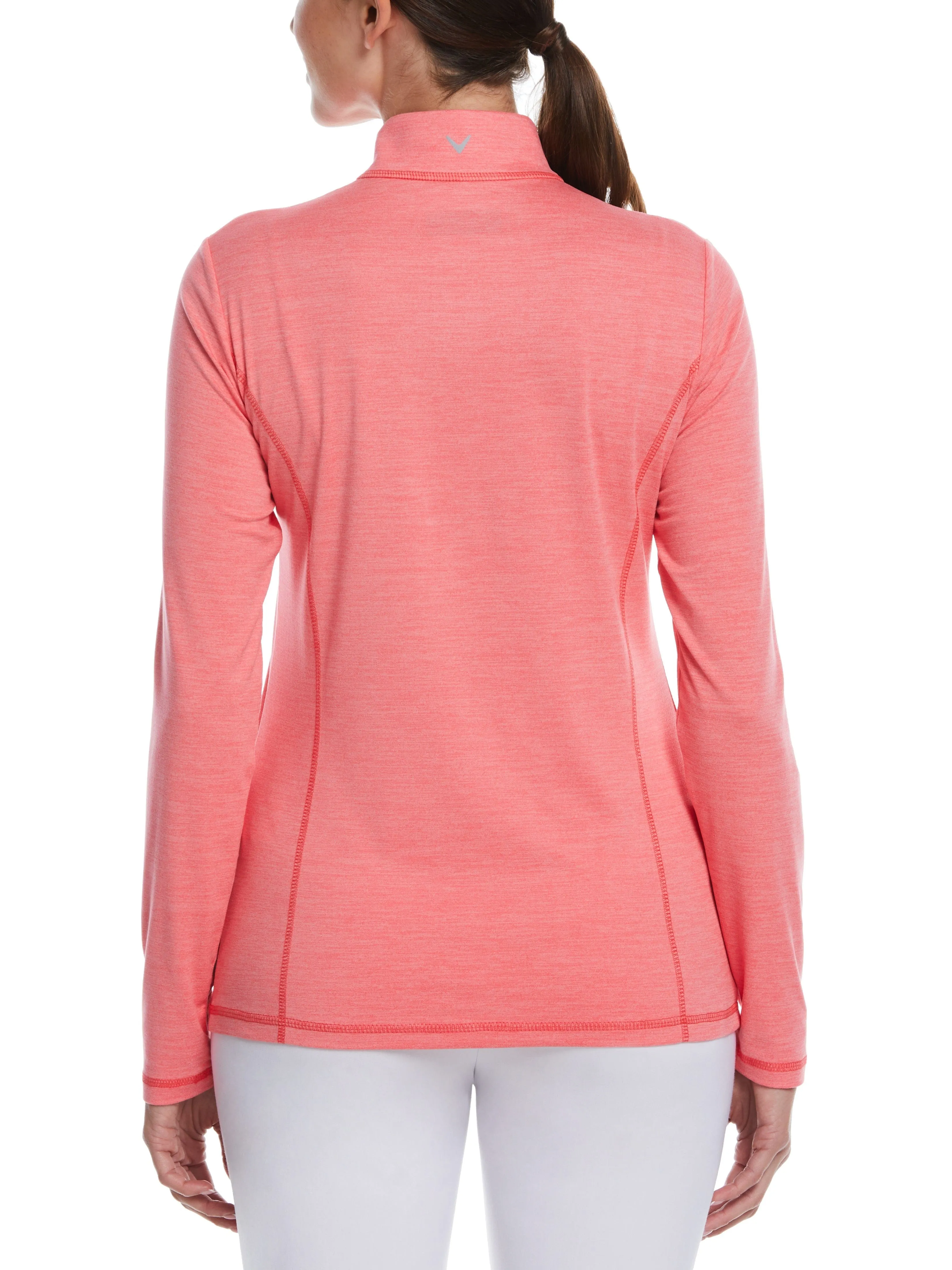 Women's Brushed Heather Jersey 1/4 Zip Golf Pullover
