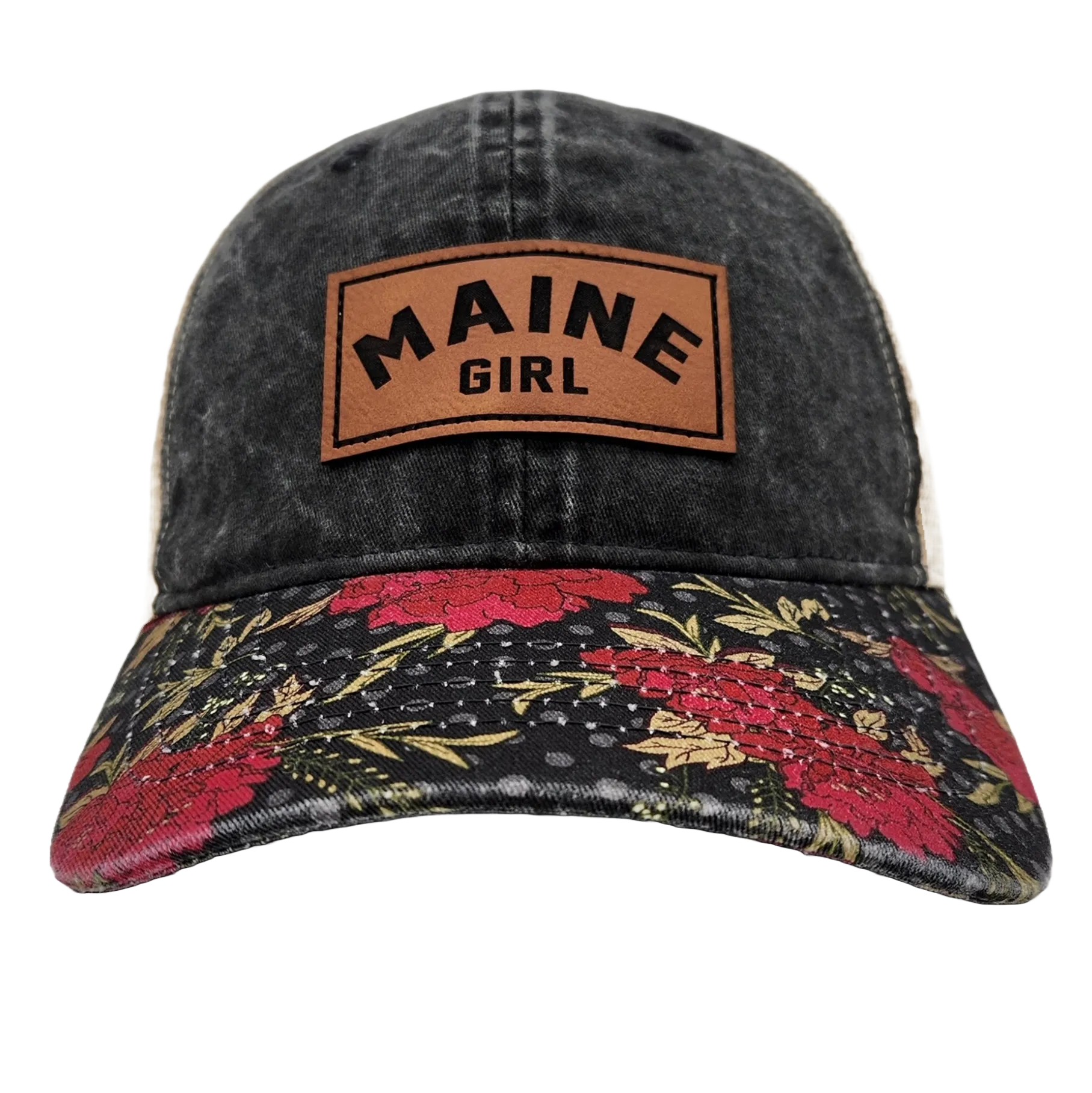 Women's Fit Maine Girl Leather Patch Hat