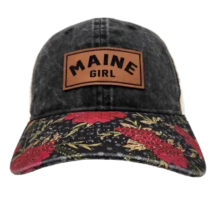 Women's Fit Maine Girl Leather Patch Hat